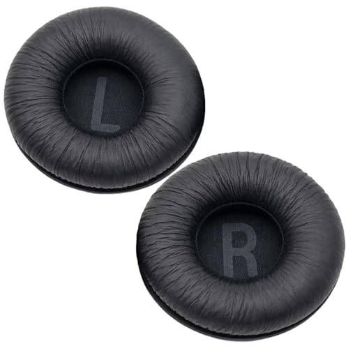 Ebksqs Almohadillas de Repuesto Compatibles con T500BT T450BT Tune 510BT – 2PCS Fundas para Auriculares con Espuma Viscoelástica y Cuero PU – Negro
