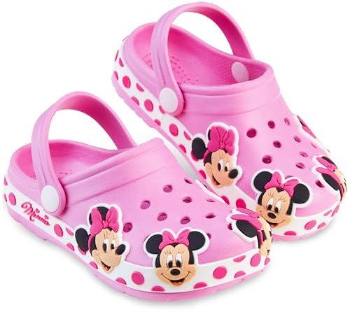 Get Trend Disney Minnie Mouse Ciabatte Bambina, Zoccoli Clogs Gomma Antiscivolo, Sandali Leggeri per Giardino Estate Bambini, Regalo Bambina (29/30.5 EU, Rosa Minnie)