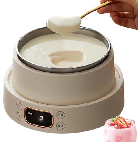 1000ml Electric Yoghurt Maker, LED Display with Adjustable Timer, Portable Yogurt Machine for Organic Yogurt, Natto & Homemade Desserts