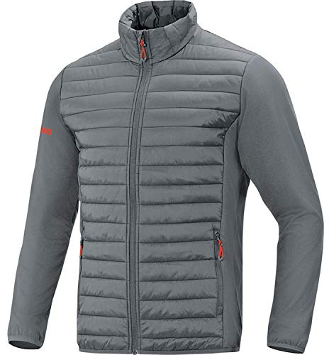 JAKO Herren Hybridjacke Premium, Steingrau, XL