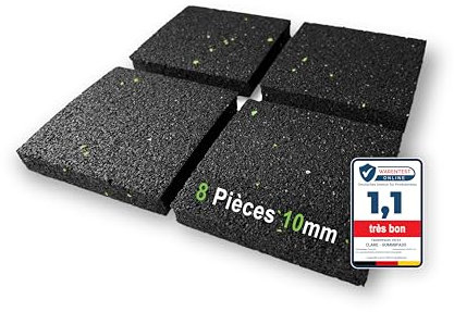 CLARE Premium Schwingungsdämpfer als Waschmaschinenunterlage & Vibrationsdämpfer | Anti-Rutsch-Pads 90x90mm | weniger Lärm & Bewegung | Antivibrationsmatte für Lautsprecher, 3D Drucker | 8 Stück 10mm