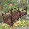 Mlida Gartenbrücken Dekorative Gartenbrücke aus Holz, Stabile Massivholzstege für Den Außenbereich, 140/150 cm Lange Teichbrücke mit Schienen, Perfekt für Rasenbach Im Garten (Size : 1.4m/55'' Long)