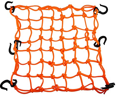 A ABSOPRO 1 pezzo 40x40cm 49 Fori Moto Bagaglio Carico Rete Arancione