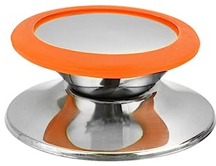 EIOLWJIEO Acier Inoxydable Anti-brûlure Pot Couvercle Bouton Remplacement ménage Cuisine Casserole Couvercle poignée Mise à Niveau Accessoires modifiés, Orange Grand