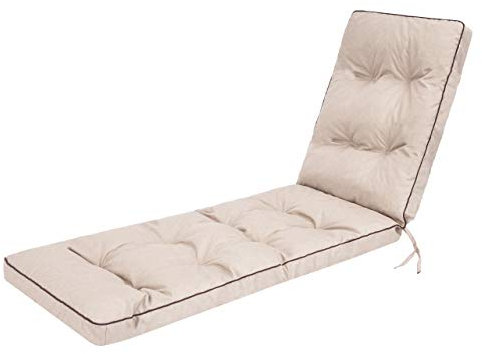 Sales Core Sitzkissen Sonnenliege Liegestuhlkissen |Beige - 201 x 55 x 8 cm | Stuhlkissen Outdoor Liegestuhl Gartenliege Kissen Klappbar Auflage Liegestuhlauflage Stuhl Schaukelstuhl Sonnenbank