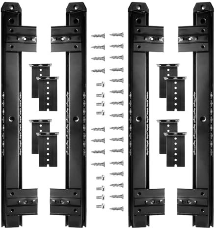 Drawer Slides Runner Keyboard 4Pcs 14Inch Ball Bearing Slides, Under Desk Keyboard Shelf Rails, Metal Runners 35kg Load, for Computer Tray, Cabinet Dresser Drawer Tracks
