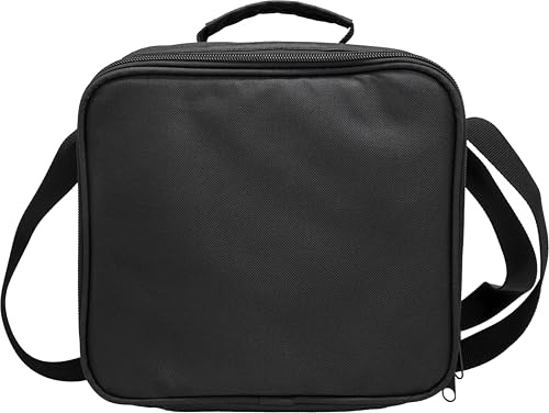 NERTHUS FIH 1490 Fiambrera térmica negra, bolsa porta alimentos, interior aislante, fácil de limpiar, con asa y correa ajustable, ideal para trabajo y oficina