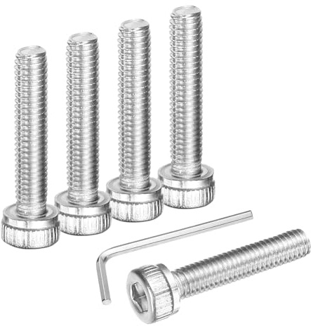 sourcing map 100Pcs Hex Socket Head Cap Screws Bolts, M3x15mm 304 Stainless Steel Socket Drive Machine Screws Bolts with Wrench, Full Threaded, Silver