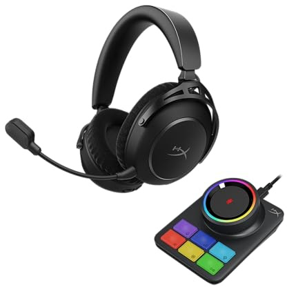 HyperX Cloud Alpha 2 – Casque Gaming sans Fil avec Haut-parleurs Double Chambre de 53 mm et jusqu'à 250 Heures d'autonomie, 2,4 GHz et Bluetooth simultanés, compatibilité multiplateforme, Noir