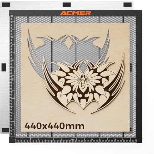 Table De Travail en Nid d'abeille pour Machine De Gravure Laser 440 * 400 * 22mm Double (Cm/inch),Dissipation Rapide De La Chaleur Et Protection du Bureau pour DéCoupe Laser avec Plaque D'Aluminium