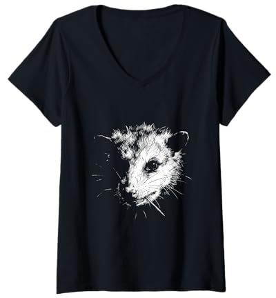 Mujer Zarigüeya con Palillo Divertido Matón Gángster Meme Camiseta Cuello V