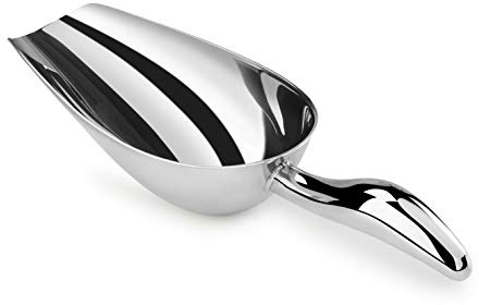 New Star Foodservice 1028508 Stainless Steel Bar Ice Flour Utility Scoop, 6-Ounce