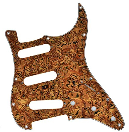 KAISH 11 hål ST/Strat stil pickguard SSS plockskydd för USA/Mexiko Stratocaster/Strat Tiger Stripe