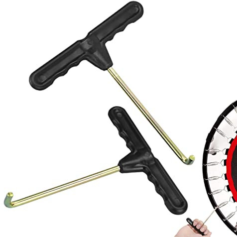 Heting-YQ 2 Stück Trampolin T Haken Kit Metall Trampolin Werkzeug T-Haken Trampolin Federspanner Federzieher Feder für Springen Trampolin Federzug