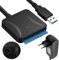 Mitening Adaptador SATA USB 3.0 a SATA UASP, 1 m, negro, para discos duros HDD/SSD de 2,5 / 3,5, con adaptador de alimentación de 12 V/2 A, para PC, consolas de juegos, televisores, portátiles