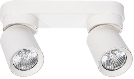 Miratic Lampara de Techo con Fuente de Luz GU10 Reemplazable de 12 W máx. (bombilla no incluida) Lámpara de techo -Aplique Pared Interior - Focos Techo