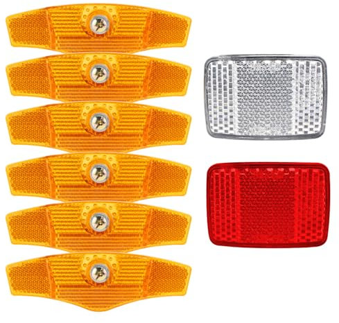 FHBHJNATC 8 Stück Speichenreflektoren Fahrrad, Reflektoren Fahrrad, Katzenaugen Fahrrad, Nachtfahrwarnung zur Gewährleistung der Fahrsicherheit, Geeignet für Rennräder, Mountainbikes Usw