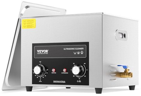 VEVOR 15 L Ultraschallreiniger mit Heiztimer & Korb professionelle digitale Schallkavitationsmaschine, 360 W Reinigungsmaschine für Laborwerkzeuge Metallteile Vergaser Messing Autoteile Motorteile
