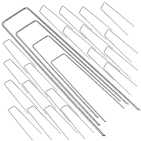 TOYANDONA 50piezas Clavos Forma para Jardinería Estacas De Tierra para Césped Artificial Herramientas De Fijación para Tiendas De Campaña Clavos Rectificados De Jardinería para Sujeción Exte