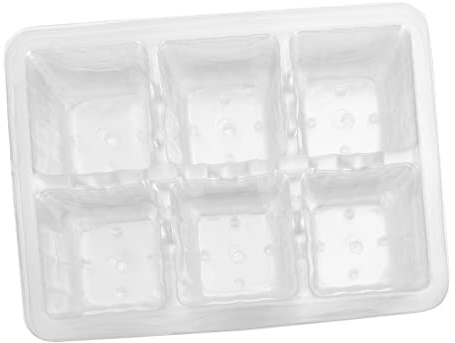UPKOCH 10pezzi Vassoio per Piantine di Plastica Pratici Contenitori per Piante da Giardinaggio Adatti Fiori Ortaggi e Piccole Piante Design Trasparente per Osservare la Crescita