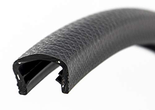KS13-16S Kantenschutzprofil von SMI-Kantenschutzprofi - Klemmbereich 13-16 mm - PVC Gummi Klemmprofil mit Stahleinlage - Kantenschutz - Schwarz - selbstklemmend ohne Kleber