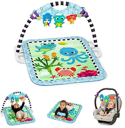 Baby Einstein - Neptune's Discovery Reef, 3-in-1, Spielgerät & Spielzeugleiste zum Mitnehmen, 65+ Melodien und Lieder, 4 Spielmodi, Neugeborene