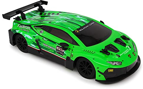 CMJ RC Cars Lamborghini Huracan GT3 Green Officially Licensed Remote Control Car 1:24 Scale Working Lights 2.4Ghz