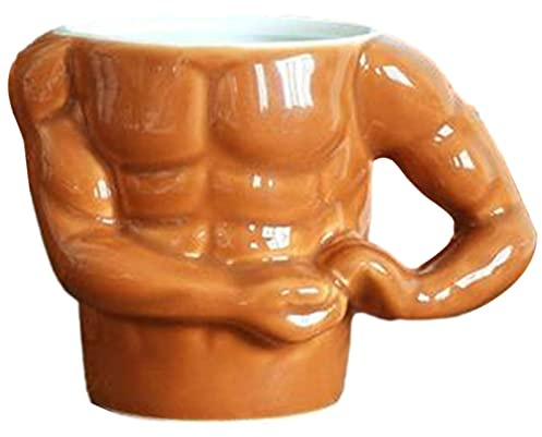 muskel mugg - cappuccinokopp för kroppsbyggare | cappuccinomugg för