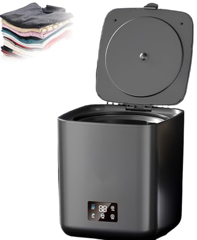 10L Mini 4 laveuses en 1, Machine à Laver Portable avec Tuyau de vidange, réglage à 4 Vitesses, contrôle Tactile LCD, pour Voyager à la Maison