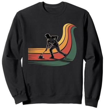 Bandera Americana Curling Camiseta Rizador Piedra Deslizante Sudadera
