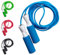 JUMP ROPE Profi Springseil mit Qualitäts Kugellager, Länge einstellbar für Kinder und Erwachsene, Speed Rope mit Tasche, blau weiß