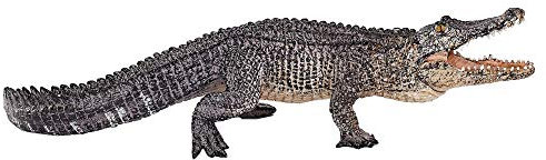 MOJO Alligator mit beweglichem Kiefer realistische Internationale Tierwelt handbemalte Spielzeugfigur