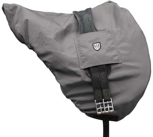 Harrison Howard Premium Dressage English Saddle Cover, Waterproof & Breathable Fleece-Lined Long Flap Saddle Protection Mars