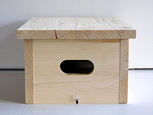 Nistkasten Mauersegler Bausatz, Manufaktur Martinshof, H: 15,50 cm B: 24,00 cm T: 34,50 cm Durchmesser Einflug-Loch: 3,00 cm x 6,50 cm Langhöhle, Vogelhaus, Vögel, Vogelschutz, Brutplatz