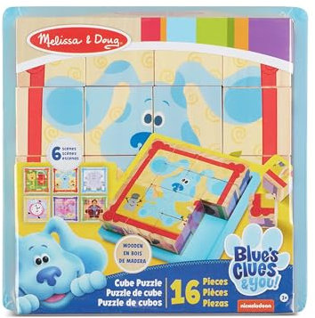 Melissa & Doug Blue's Clues & You! Blue's Clues & You! Würfelpuzzle aus Holz (16 Teile)