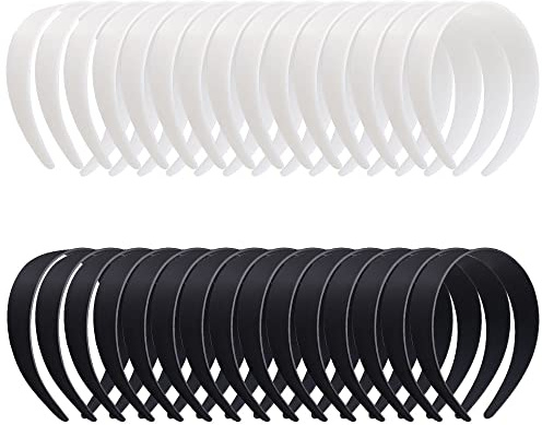 30 diademas de plástico, sin dientes, diademas de plástico para bricolaje, accesorios para el cabello para mujeres y niñas