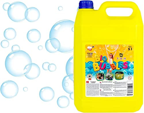 COIL Liquido per bolle di sapone per matrimoni, compleanni di bambini, feste estive, bolle di sapone colorate per bambini e adulti, per bolle di sapone giganti e bolle normali, 5 l