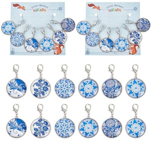 NBEADS marcadores de Punto de Fruta, Arcilla polimérica Fresa, Ganchillo, Marcador de Punto de Ganchillo Marcador de Punto de Bloqueo para Tejer, Accesorios de Costura