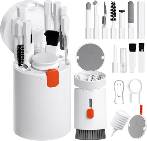 Vicloon 20 in 1 Kit Pulizia Elettronica Multifunzionale, Kit di Pulizia Tastiera PC Computer Laptop Phone Spazzola Pulisci Schermo, Pennello Pulizia Tastiera, Set Pulizia per Elettronico Dispositivi