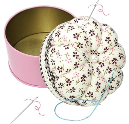 Kit de coussin en forme d'épingle à coudre, support d'épingles à coudre, support d'épingles à citrouille, coussin d'aiguille avec boîte de rangement