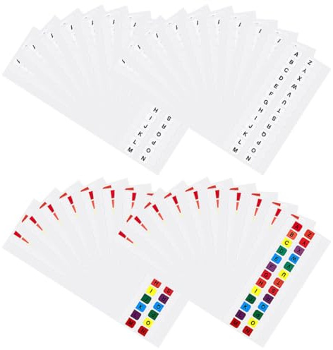 Alipis Pestañas De Índice Adhesivas Alfabéticas Pequeñas 20 Hojas Impermeables Para Marcadores De Página Coloridas y Blancas Útiles Para Oficina y Hogar