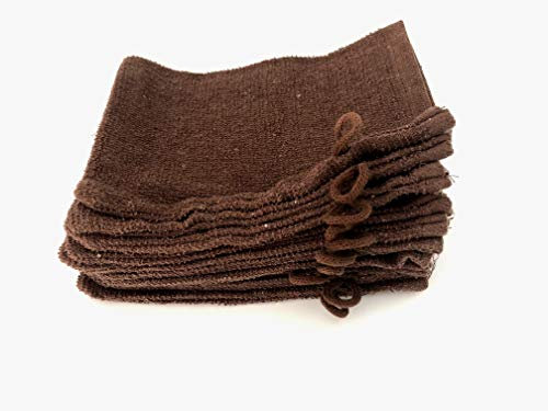Clinotest Waschlappen Baumwolle Set fusselfrei - 10Stk. 16x21cm - Braun - 95 Grad waschbare, kochfeste Waschhandschuhe, saugstarke Frottee Waschlappen für Erwachsene, Kinder & Baby Waschlappen