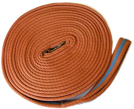 Rhinegold Padded Lunge Line - Tangerine/Turquoise