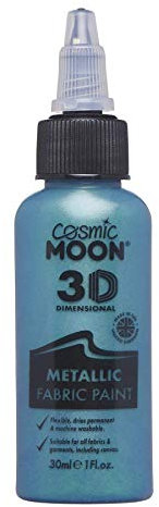 Cosmic Moon - Hochwertige Stofffarbe für einen schimmernden Metallic-Look - 30ml - Grün
