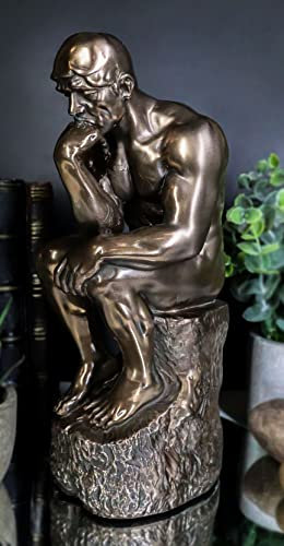Ebros Gift Auguste Rodin Masterpiece Le Penseur The Thinker Statue 23,5 cm H Museum Gallery Accent Quality The Modern Man Dekorative Zeitgenössische Bibliothek Skulptur