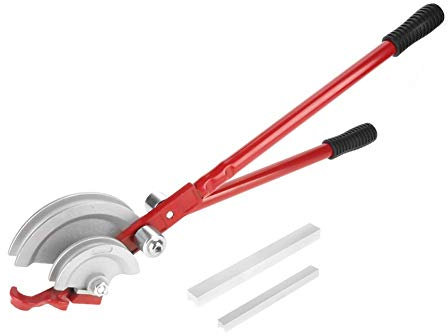 Cocoarm Rohrbiegeapparat Rohr Biegezange 2 in 1 Grad Rohrbieger Rohrbiegemaschine für maßgenaues Zweihandbiegen bis 180° von Rohren aus Kupfer, Messing, Aluminium 15mm / 22mm
