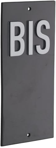 THIRARD - Plaque de Signalisation - Marquage Blanc sur Fond Noir - Panneau ABS à Visser - Idéal Pour Intérieur et Extérieur - Résistant et Durable - Facile à Installer - 56 x 120 mm - Noir