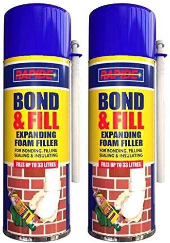 Yorkshire Homeware Expanding Foam Filler PU Expansion Insulation Bonding Filling Sealing Insulating Spray Cans Pack of 2