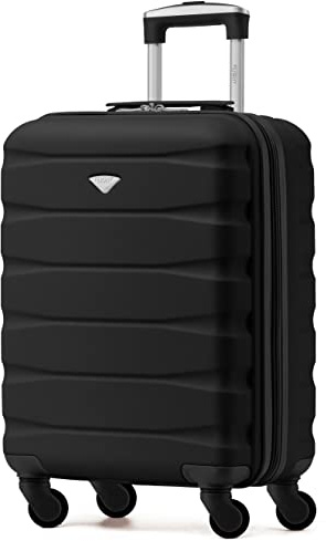 Flight Knight 55 x 40 x 23 cm Cabin Bag, Suitcase for Lufthansa & Over 30 Airlines Including British Airways, EasyJet Travle Bag- Lightweight Durable 4 Wheel Carry On Suitcase, Hard Shell- 55x40x23