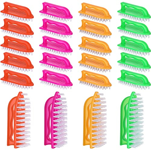 Eaasty 24 Pack Scrub Brushes for Cleaning Comfort Grip Stiff Bristles Cleaning Carpet Brush Supplies Household Tools for Laundry Kitchen Bathroom Tile Sink Dish Carpet